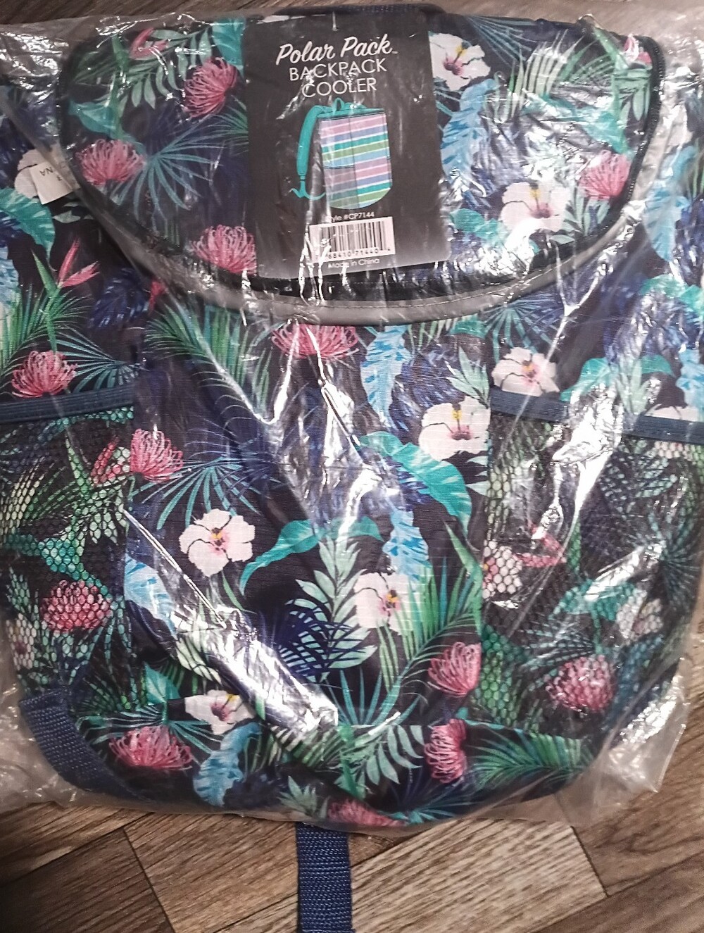 Polar Pack Floral Cooler Backpack - Navy Multi